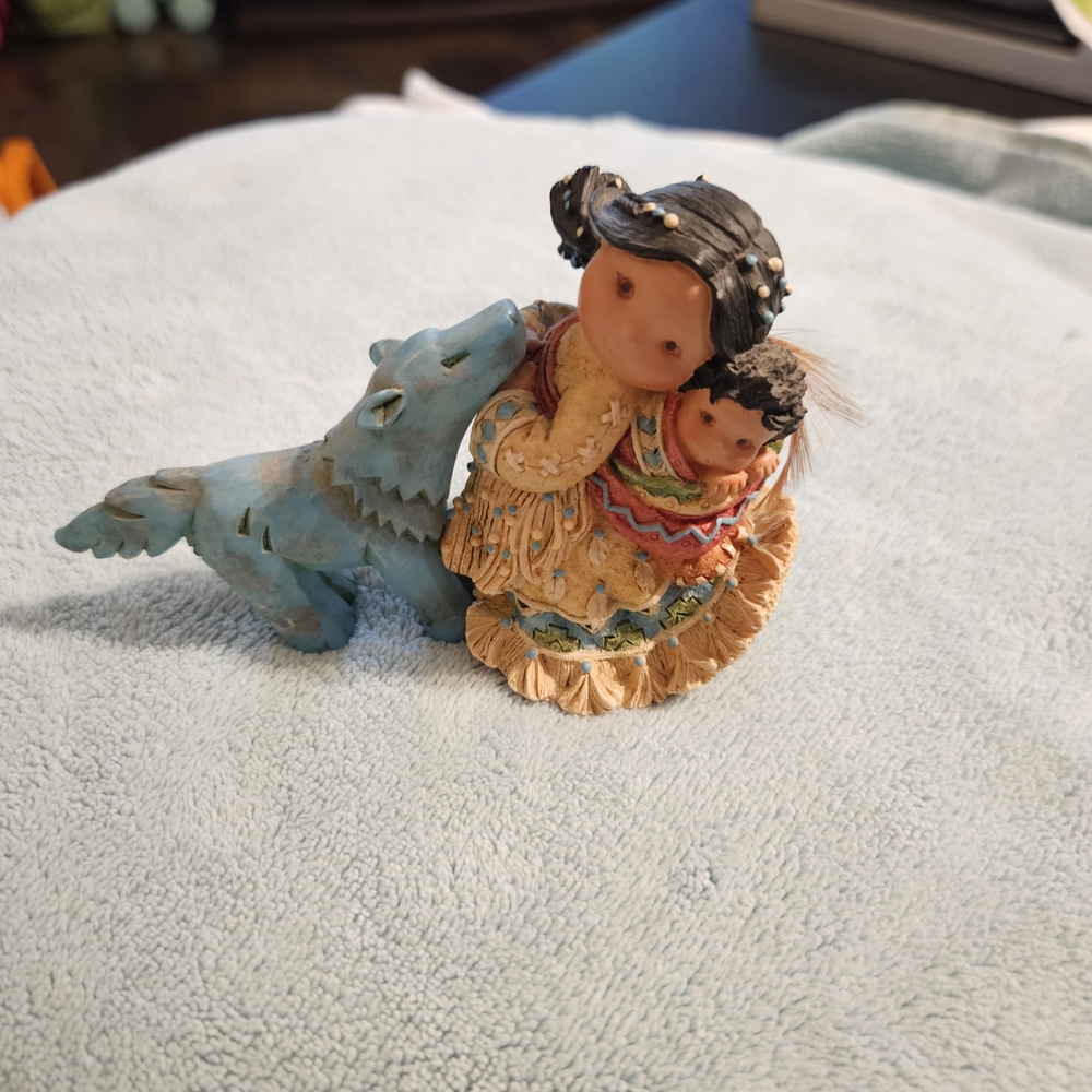 Friends Of The Feather 'Little One To Lean On' Figurine - Blue and Tan